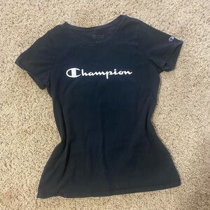Champion Black Fitted Short Sleeve T-Shirt